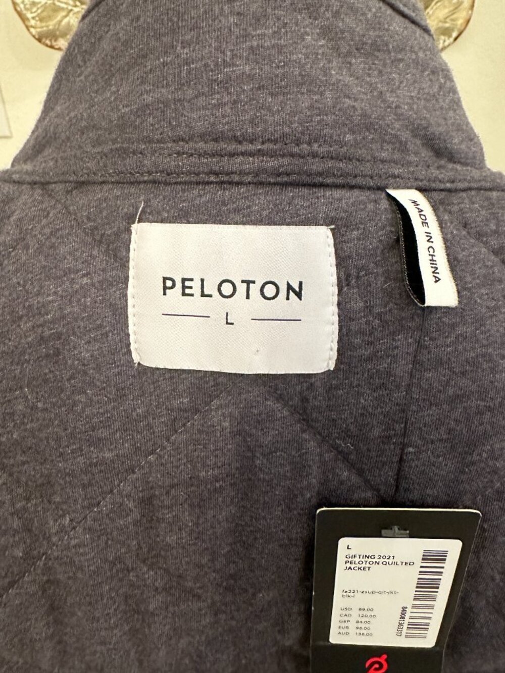 Peloton Gray Quilted Snap Button Jacket - Picture 9 of 10
